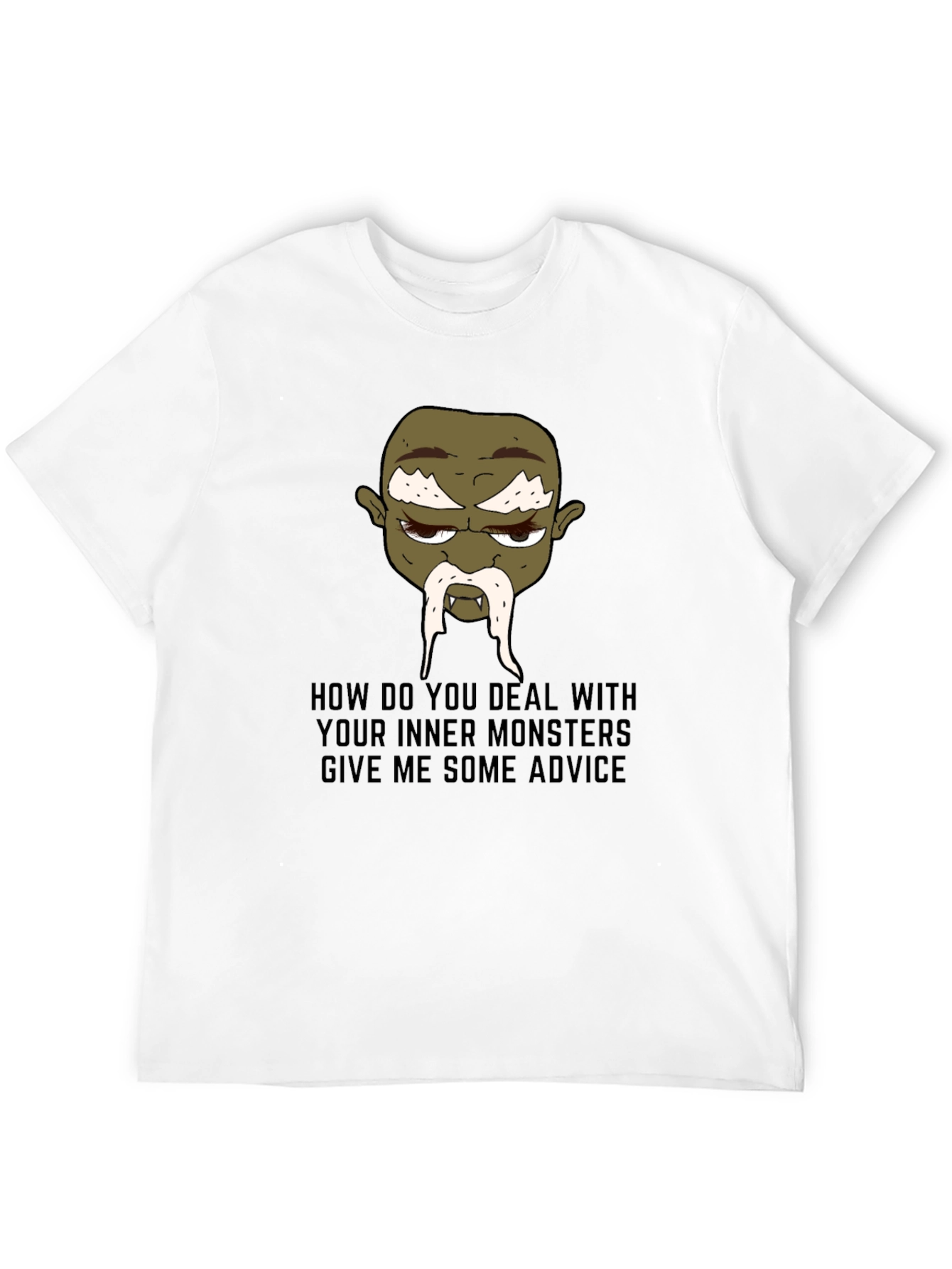 Monster Advice Graphic Tee - Black Cotton T-Shirt
