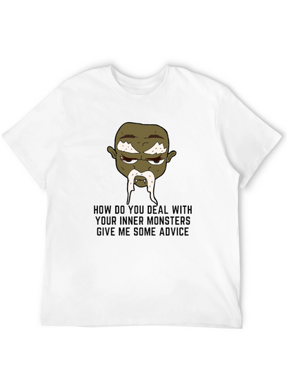 Monster Advice Graphic Tee - Black Cotton T-Shirt