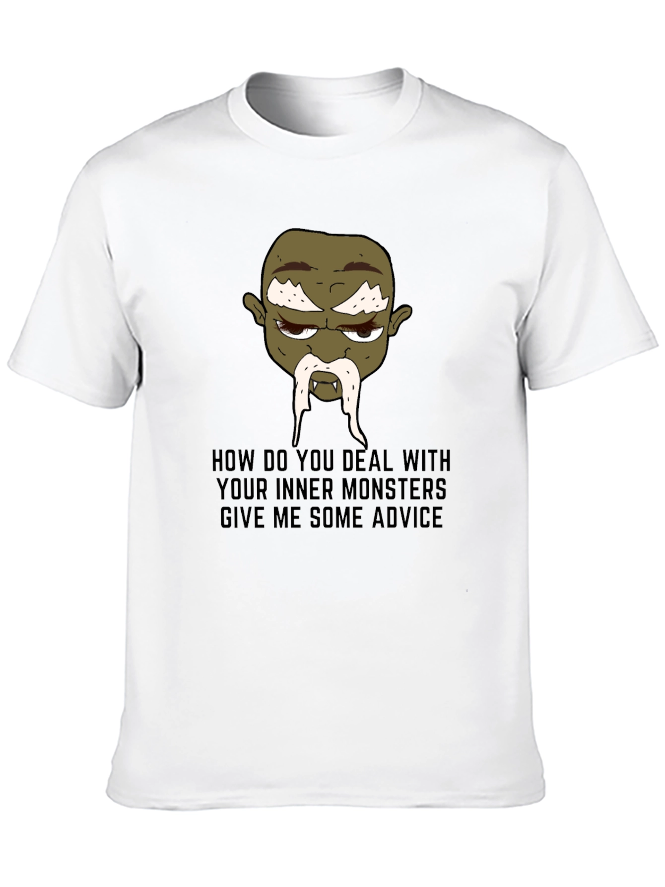 Monster Advice Graphic Tee - Black Cotton T-Shirt