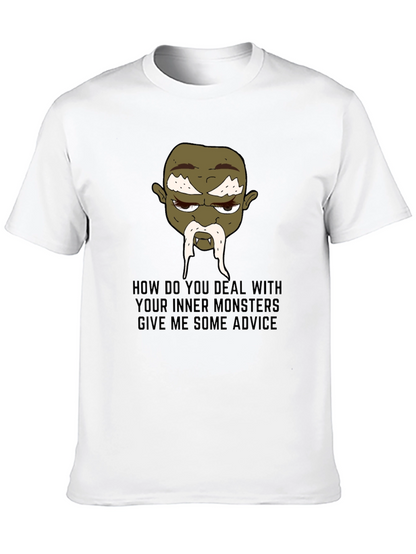 Monster Advice Graphic Tee - Black Cotton T-Shirt