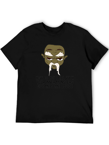Monster Advice Graphic Tee - Black Cotton T-Shirt