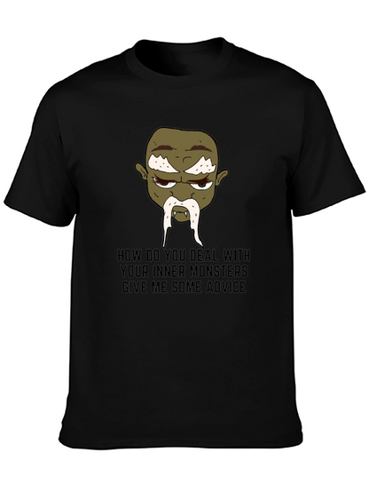 Monster Advice Graphic Tee - Black Cotton T-Shirt