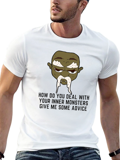 Monster Advice Graphic Tee - Black Cotton T-Shirt