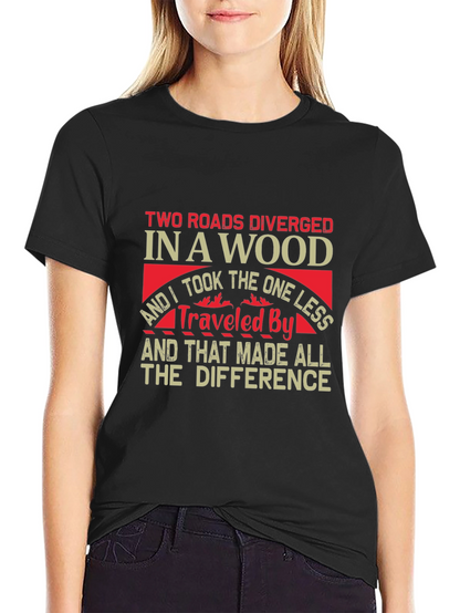 Two Roads Diverged Graphic T-Shirt