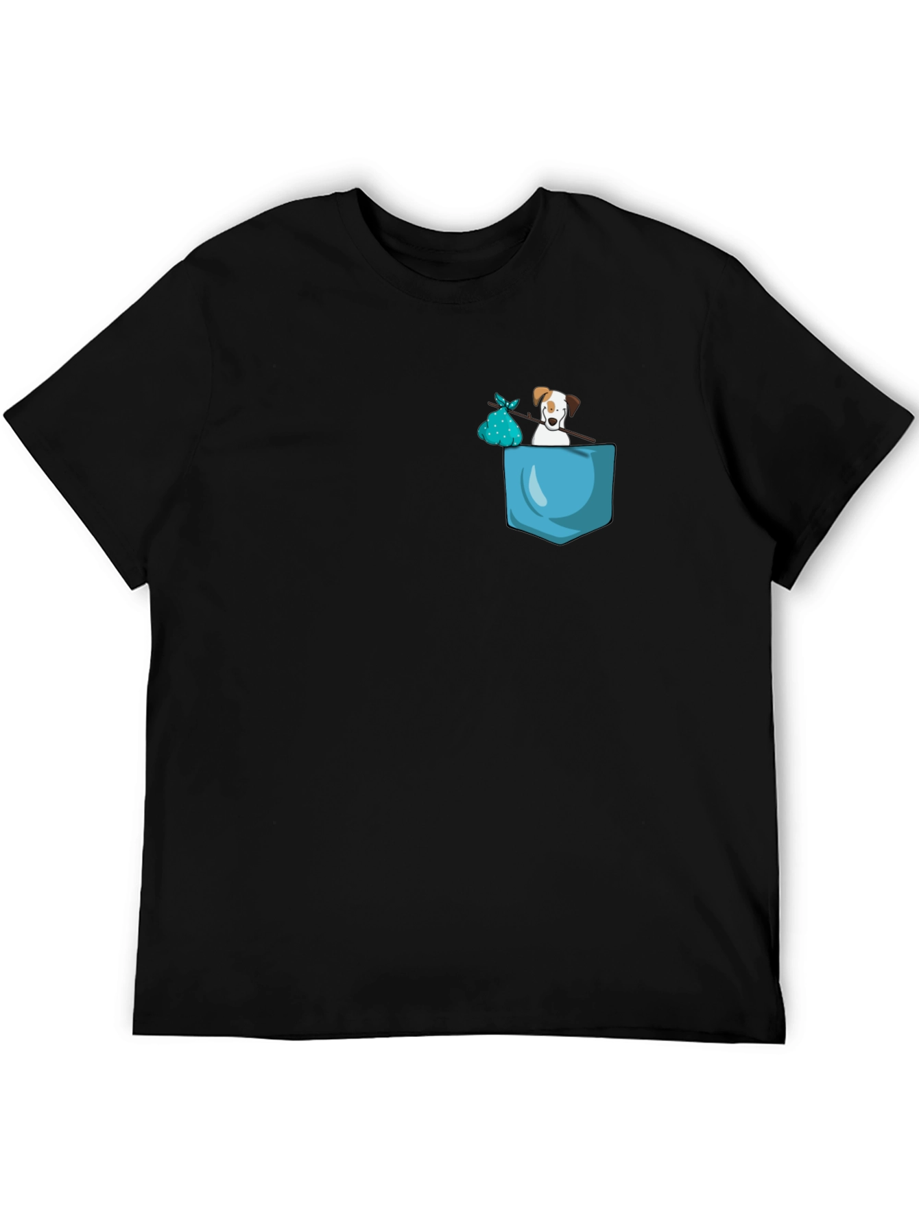 Dog in Pocket Graphic Tee - Trendy Casual Wear