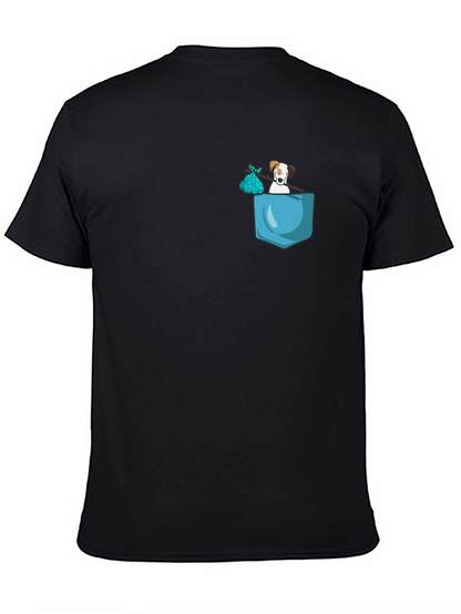 Dog in Pocket Graphic Tee - Trendy Casual Wear