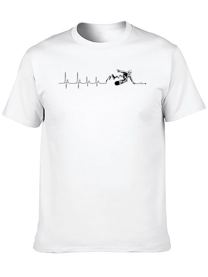 Black Ski Heartbeat T-Shirt