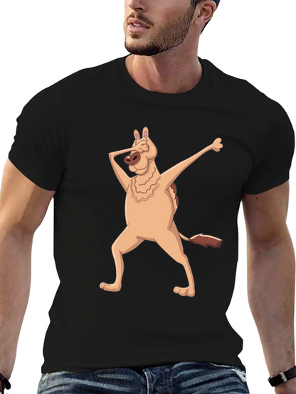 Dabbing Dog Graphic T-Shirt - Mens Black Tee