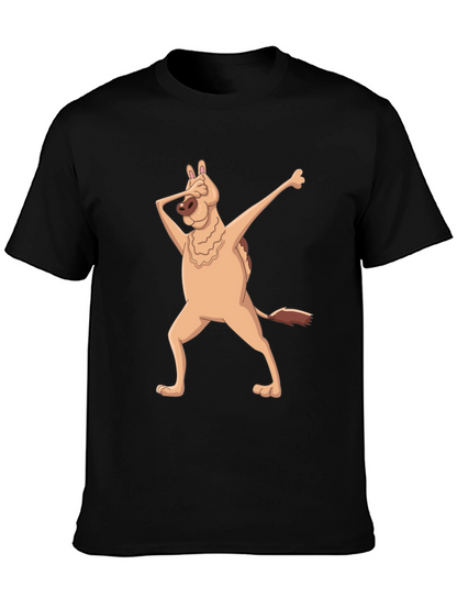 Dabbing Dog Graphic T-Shirt - Mens Black Tee