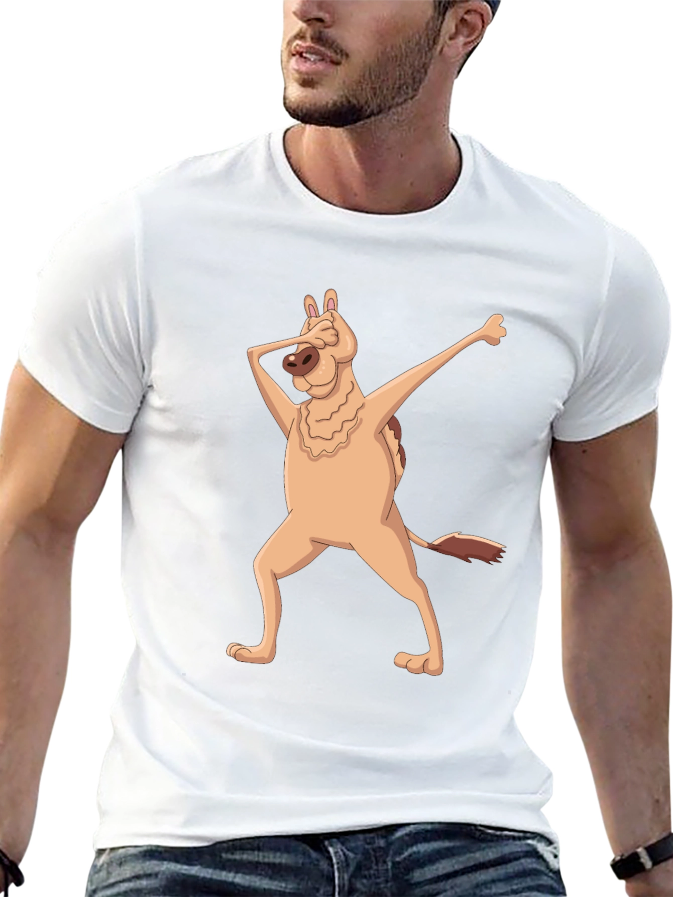 Dabbing Dog Graphic T-Shirt - Mens Black Tee