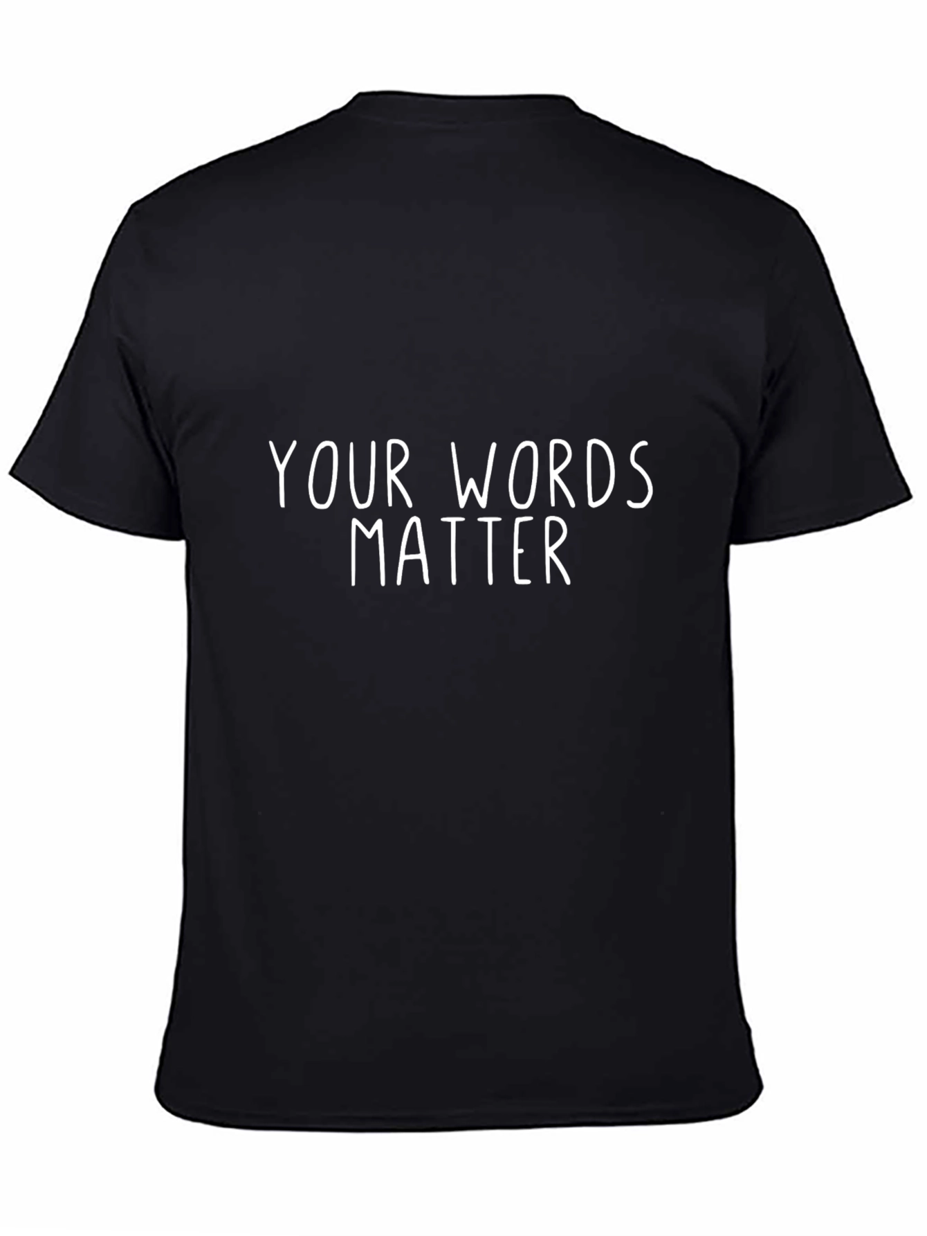 Your Words Matter Graphic T-Shirt - Black