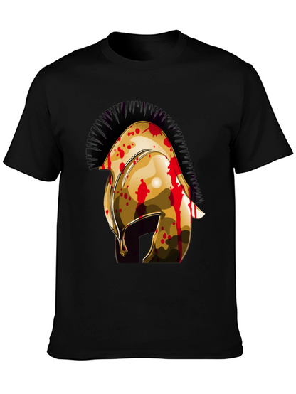 Spartan Helmet Graphic Tee - Mens Black T-Shirt