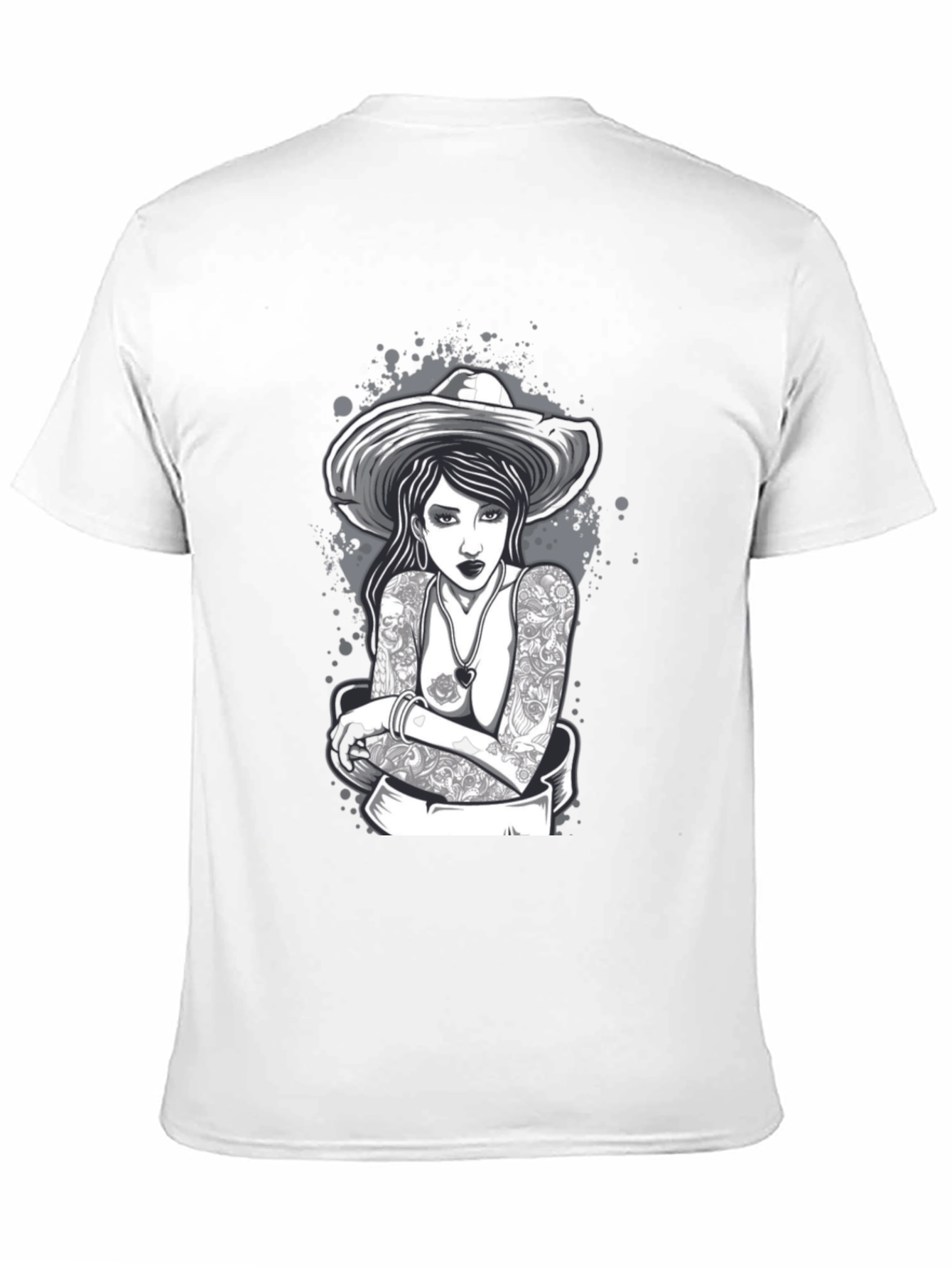 Tattooed Woman T-Shirt - Black Graphic Tee