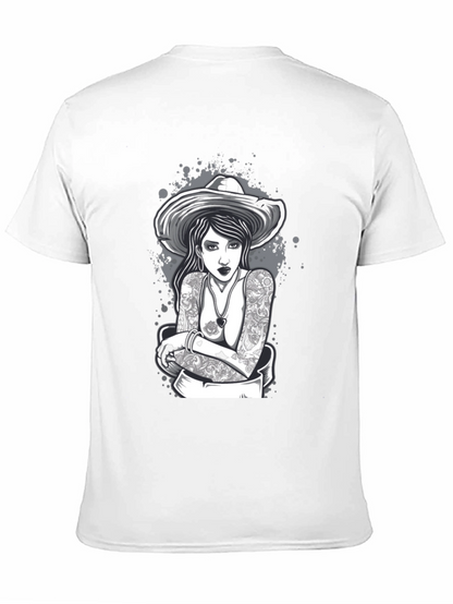 Tattooed Woman T-Shirt - Black Graphic Tee