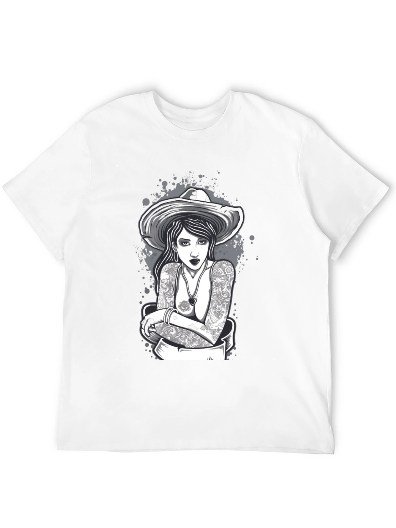 Tattooed Woman T-Shirt - Black Graphic Tee
