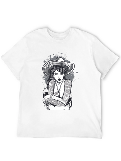 Tattooed Woman T-Shirt - Black Graphic Tee