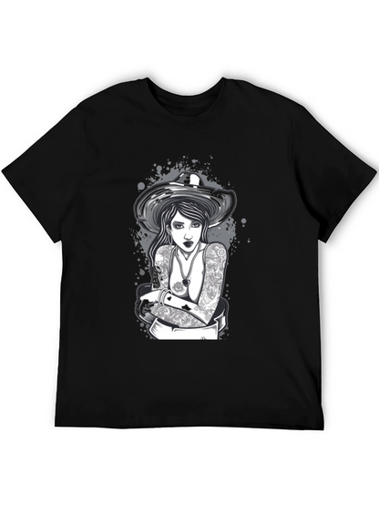 Tattooed Woman T-Shirt - Black Graphic Tee