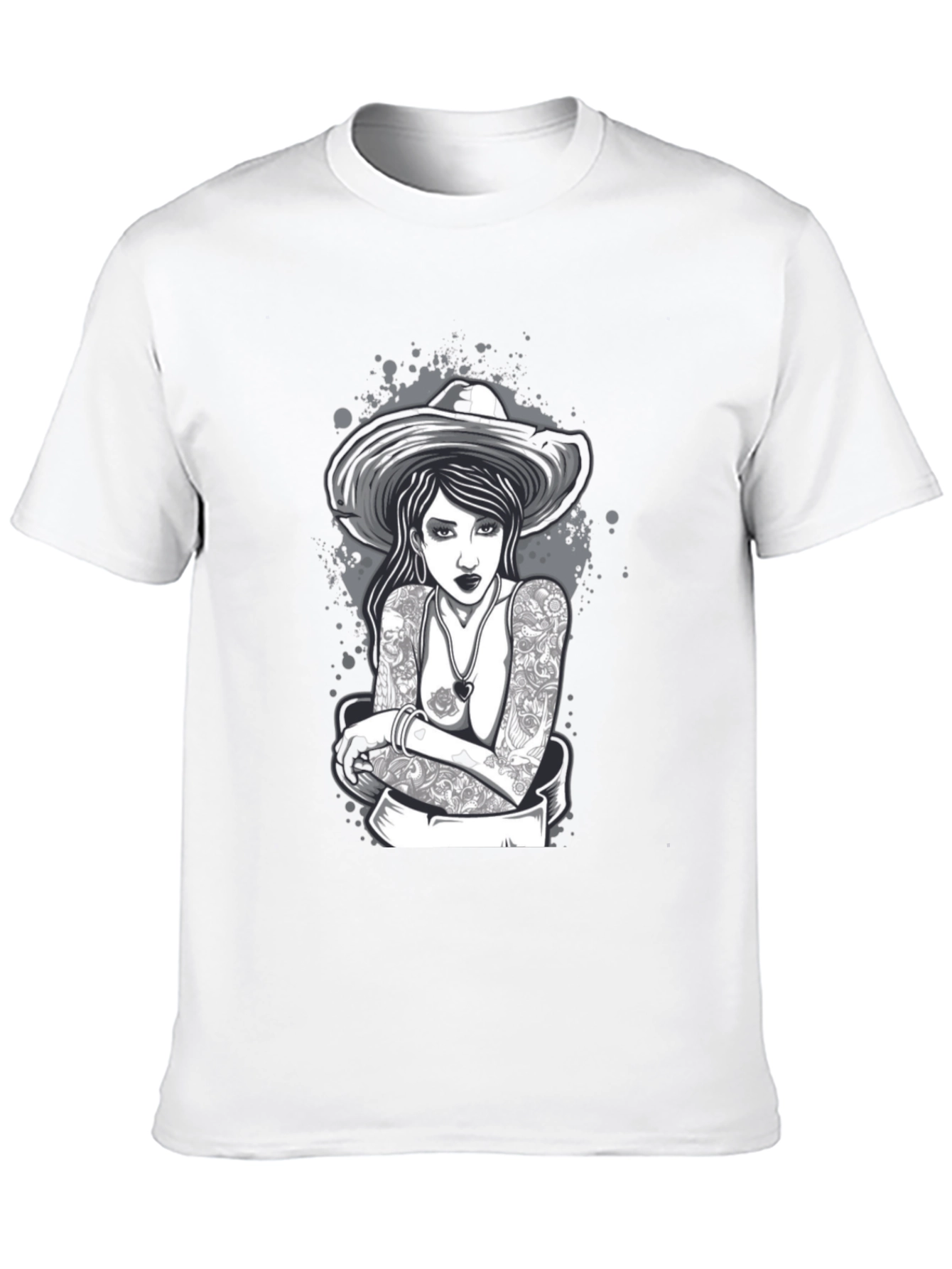 Tattooed Woman T-Shirt - Black Graphic Tee