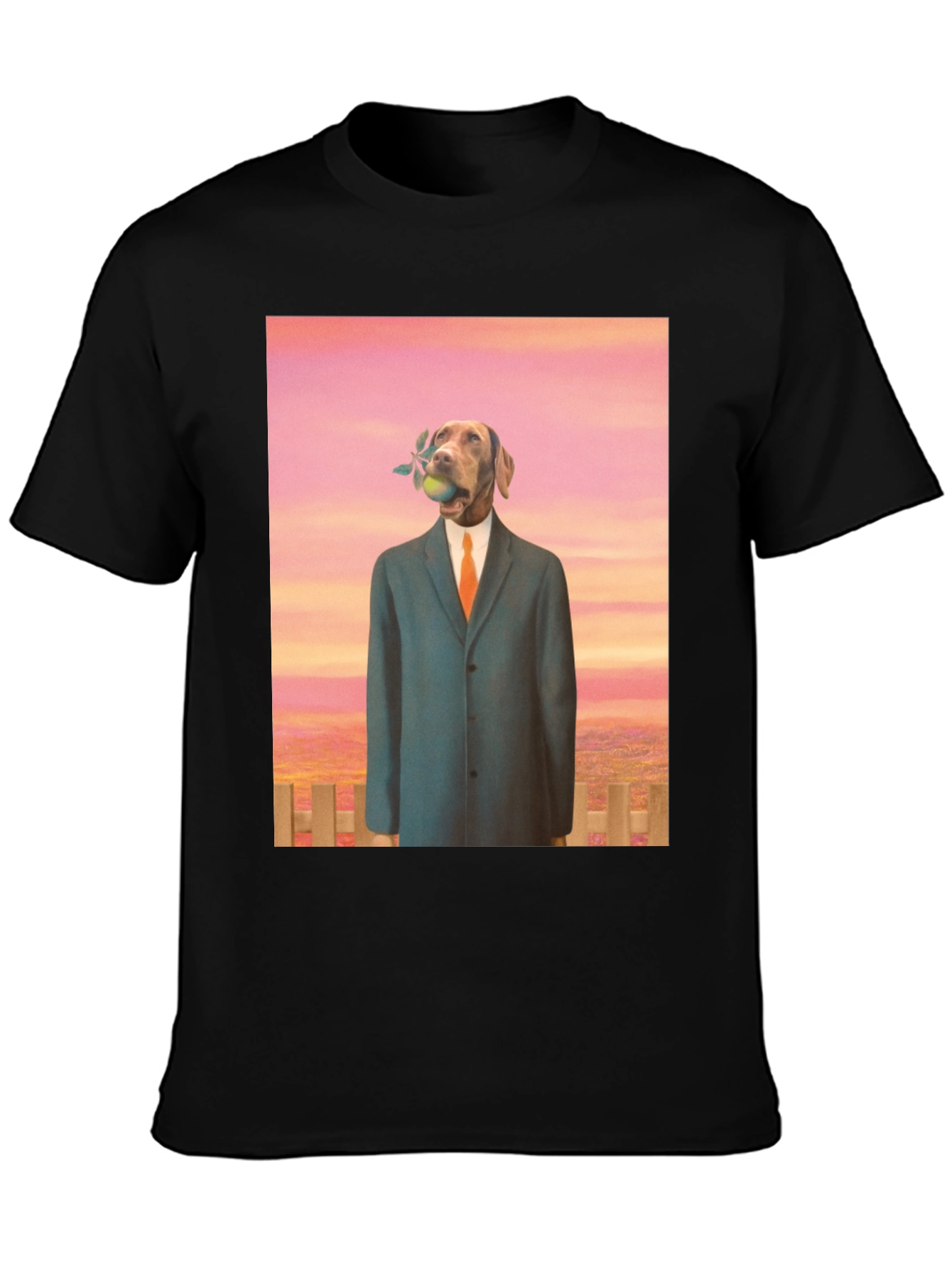 Dog in Suit Graphic Tee - Unique Art T-Shirt