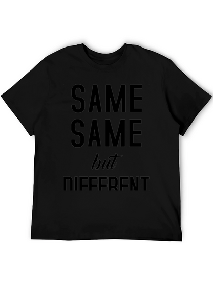 Same Same But Different Black Graphic Tee
