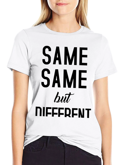 Same Same But Different Black Graphic Tee