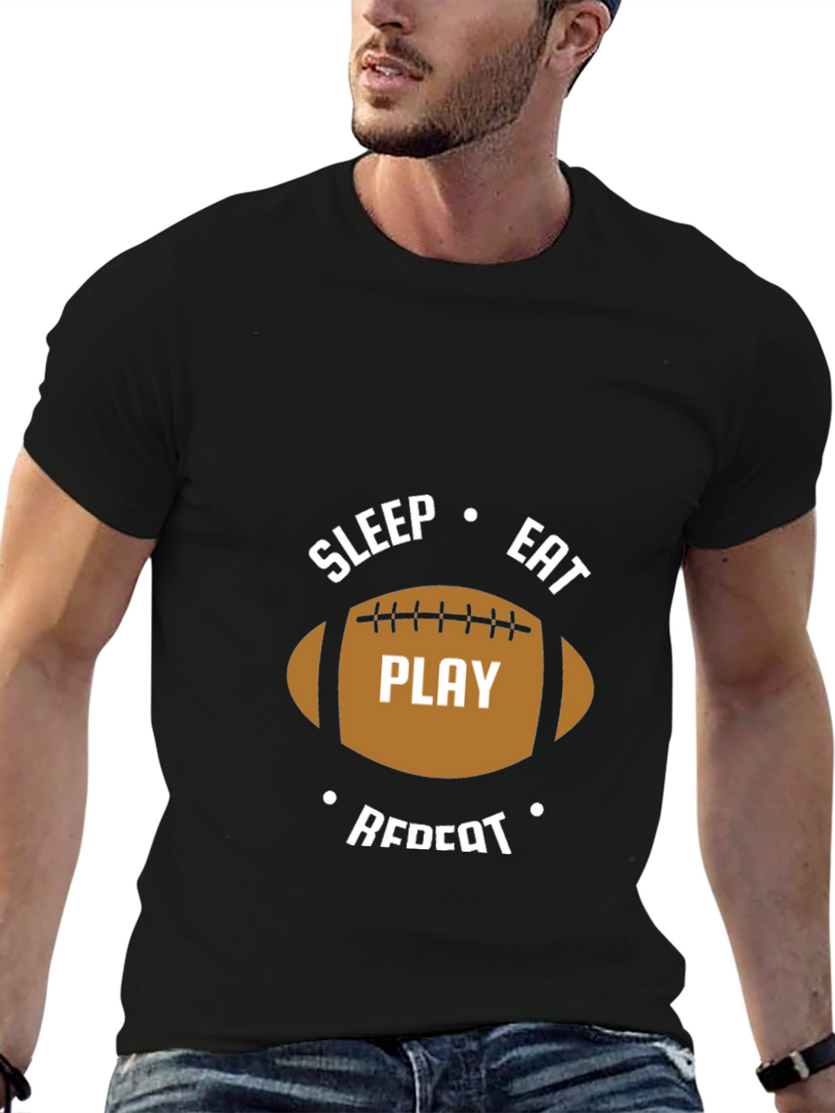 Sleep Eat Play Repeat Graphic Tee