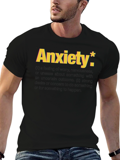 Anxiety Definition T-Shirt - Black Graphic Tee
