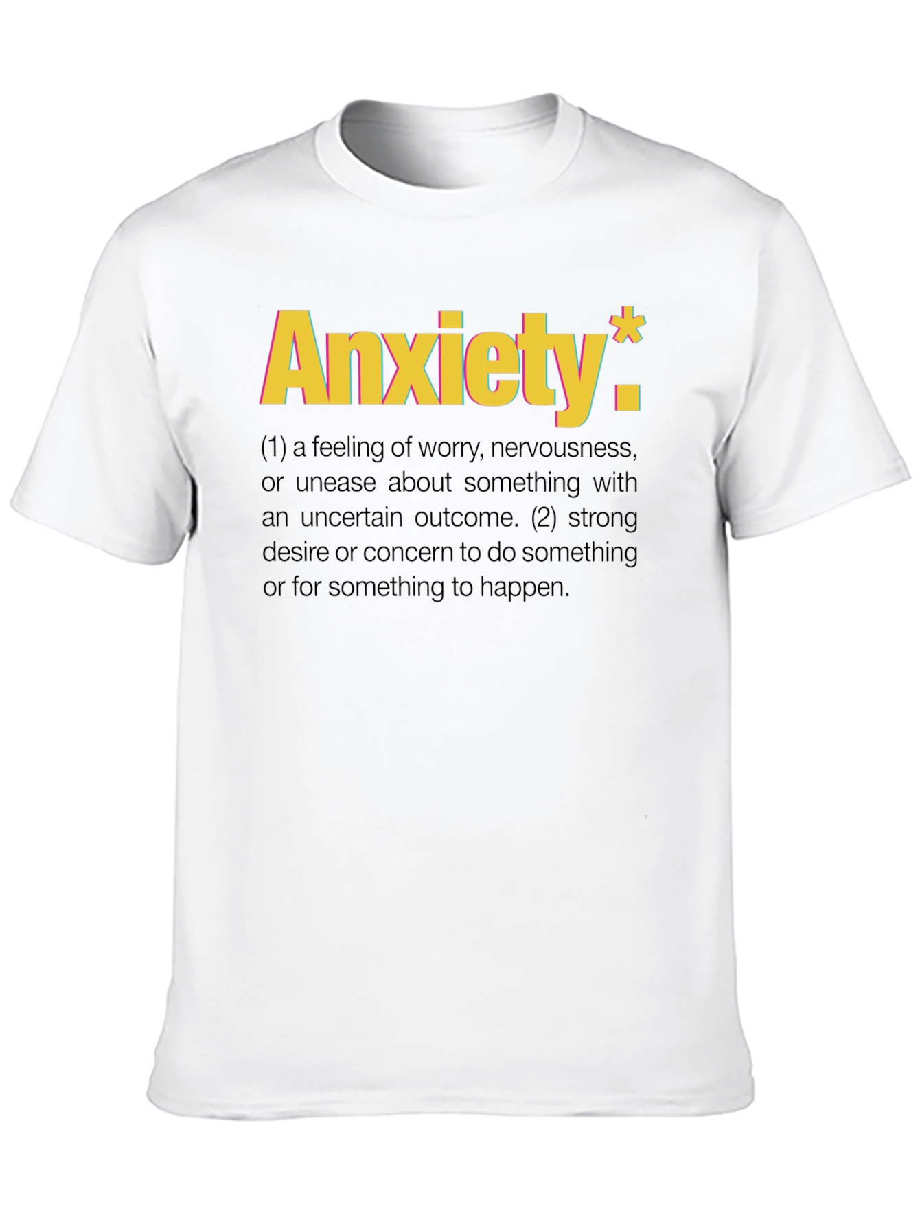 Anxiety Definition T-Shirt - Black Graphic Tee