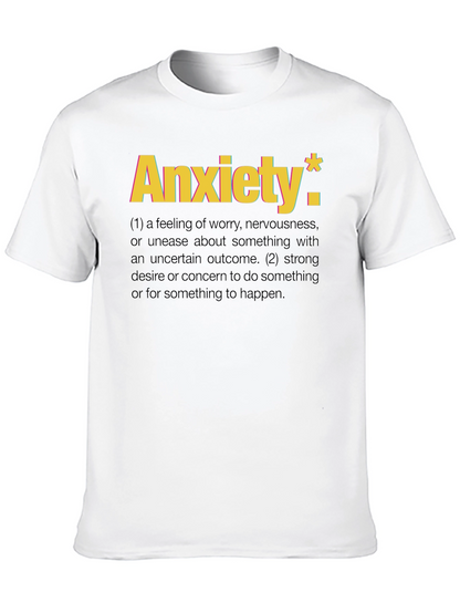 Anxiety Definition T-Shirt - Black Graphic Tee