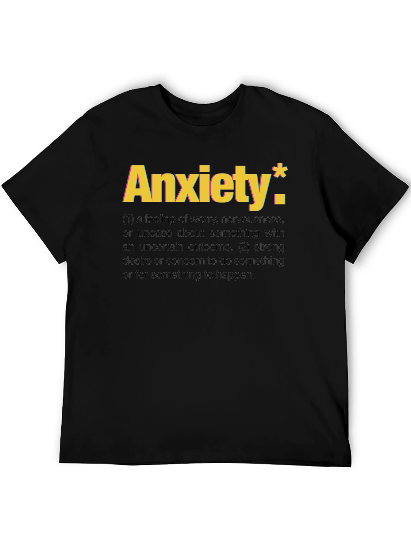 Anxiety Definition T-Shirt - Black Graphic Tee