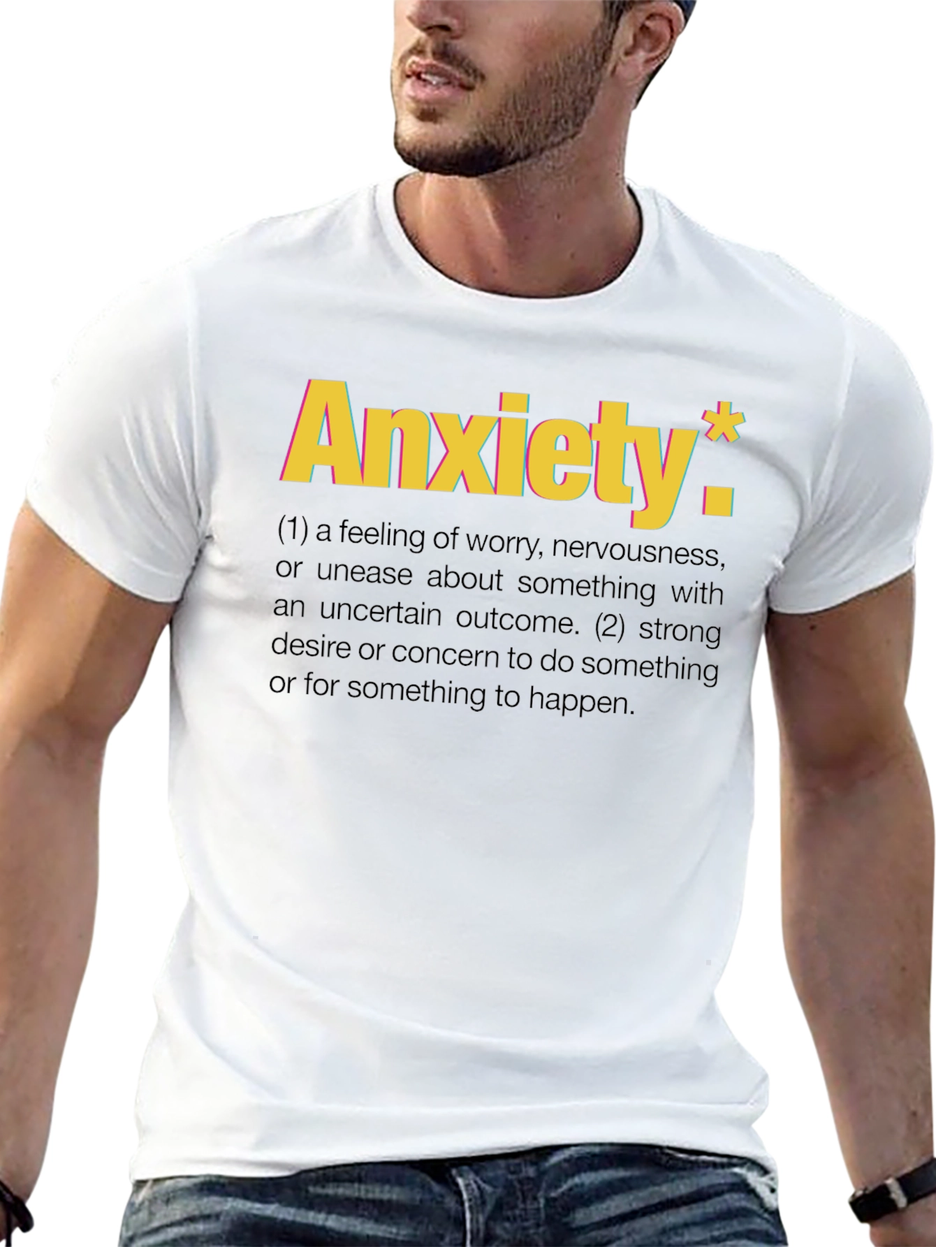 Anxiety Definition T-Shirt - Black Graphic Tee