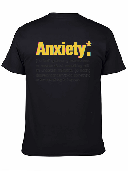 Anxiety Definition T-Shirt - Black Graphic Tee