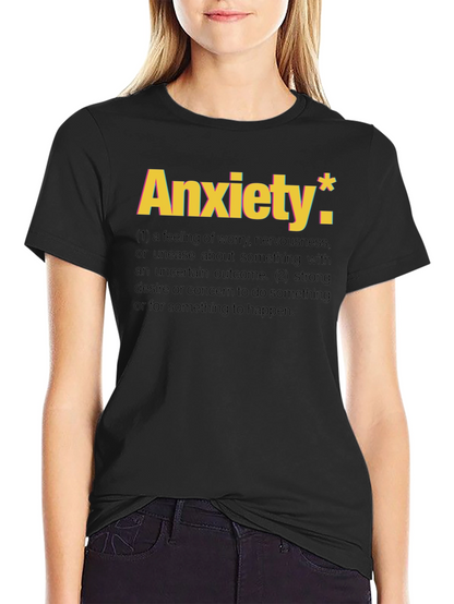 Anxiety Definition T-Shirt - Black Graphic Tee
