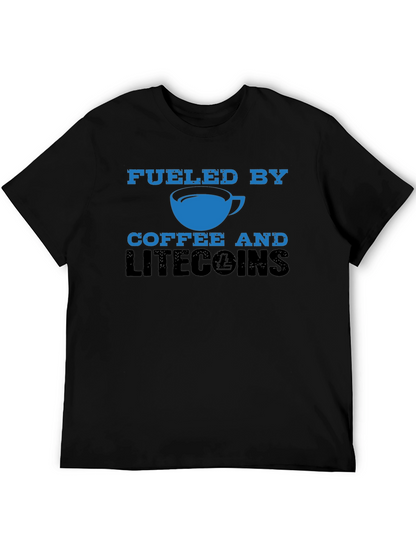 Fueled by Coffee & Litecoins Mens T-Shirt