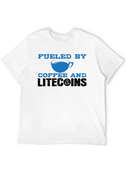 Fueled by Coffee & Litecoins Mens T-Shirt