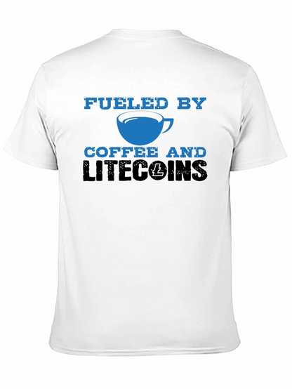Fueled by Coffee & Litecoins Mens T-Shirt