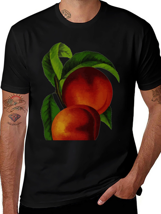 Peach Graphic Tee - Vintage Fruit Print