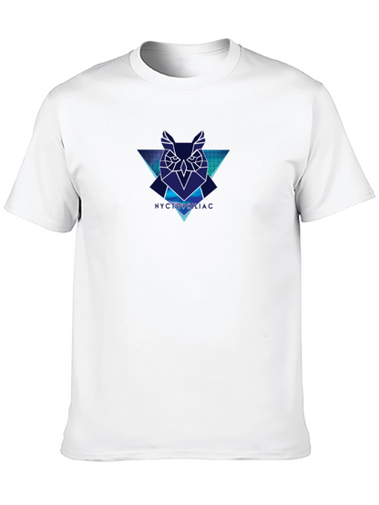 Geometric Owl Graphic Black T-Shirt - Nyctophiliac Design