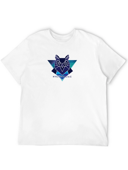 Geometric Owl Graphic Black T-Shirt - Nyctophiliac Design