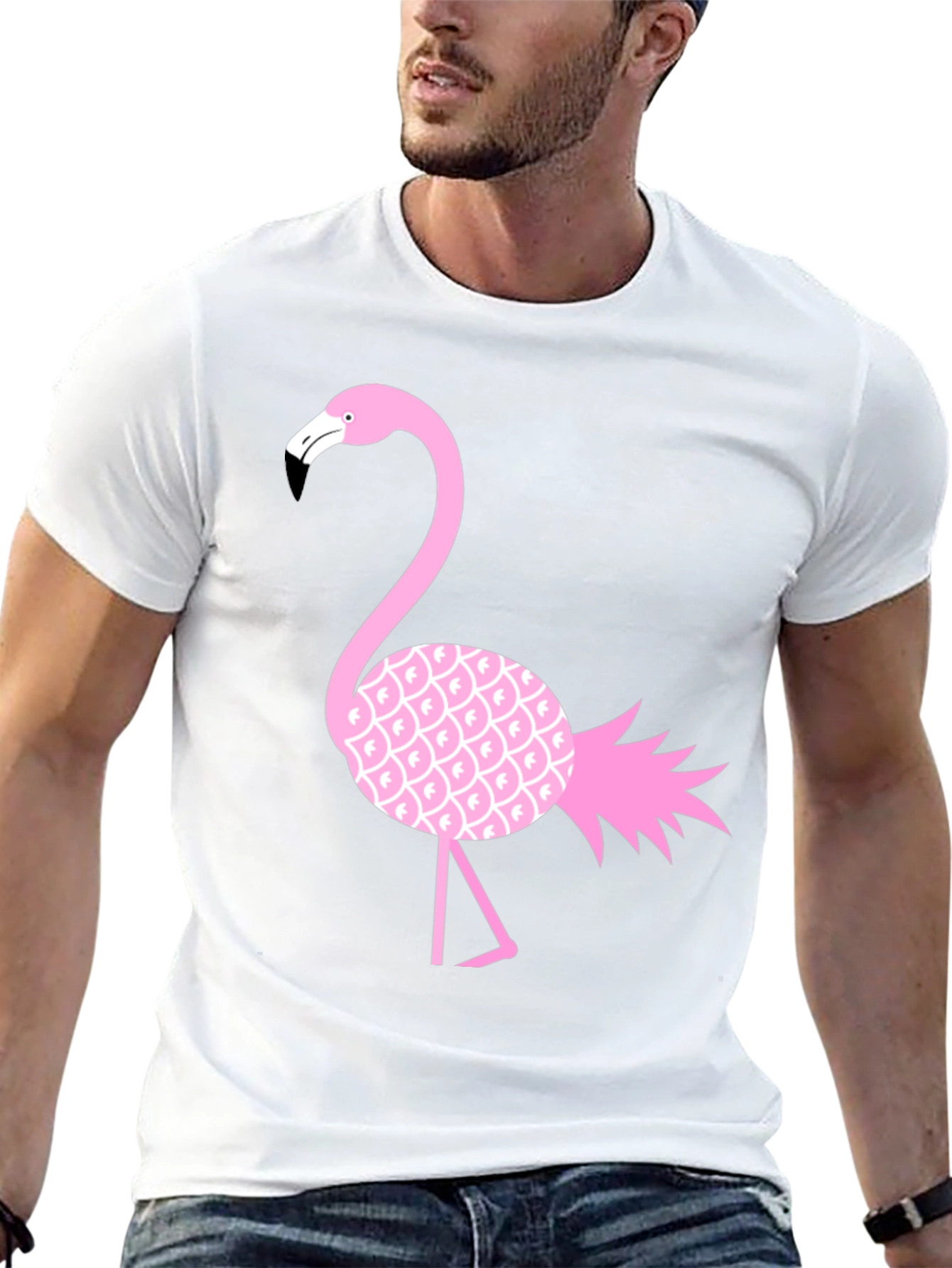 Black Flamingo Pineapple T-Shirt
