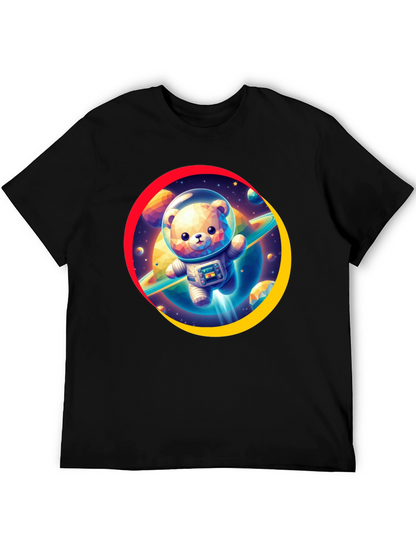 Astronaut Bear Graphic T-Shirt