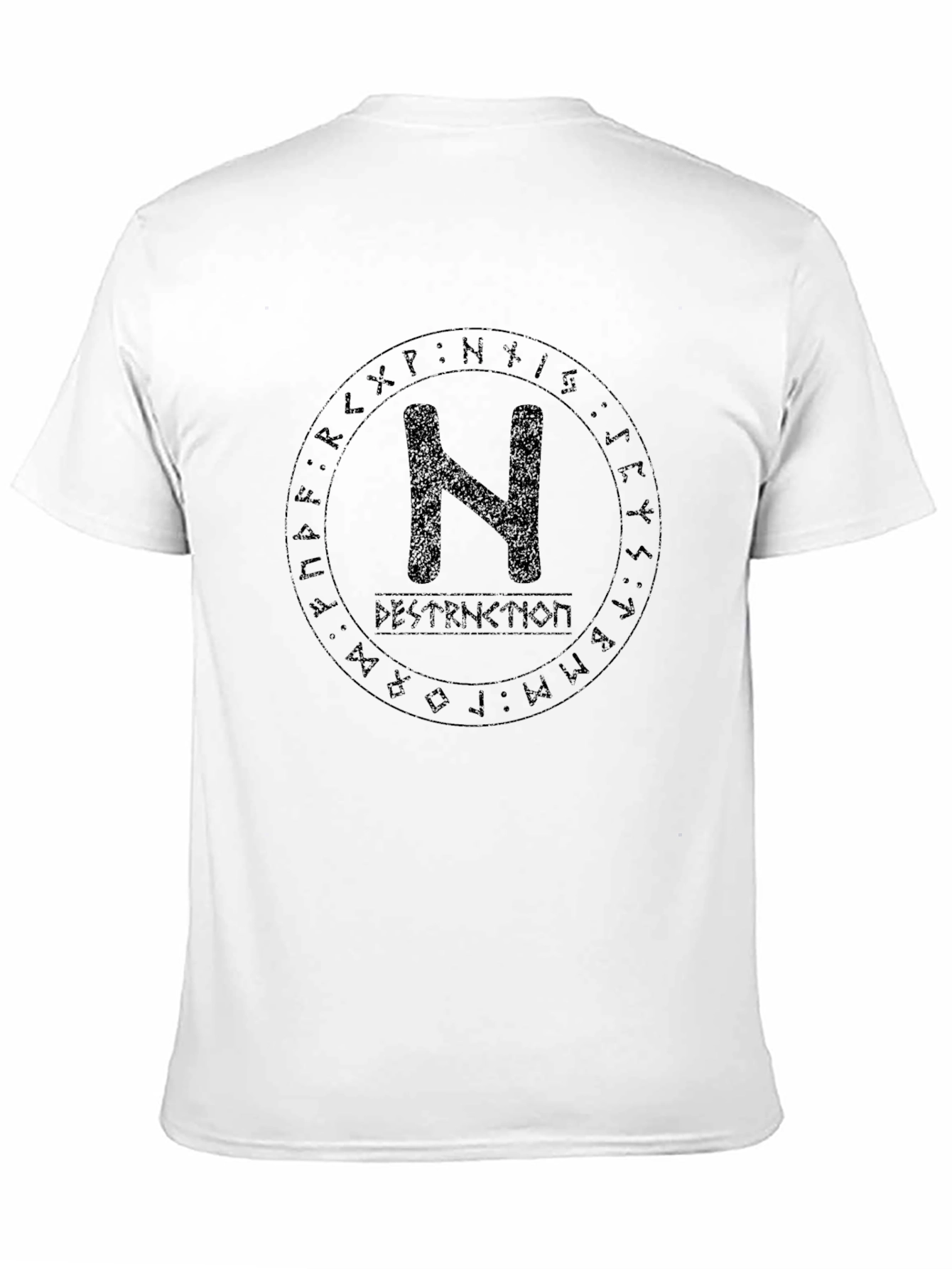 Runic Circle N T-Shirt - Destruction Graphic Tee