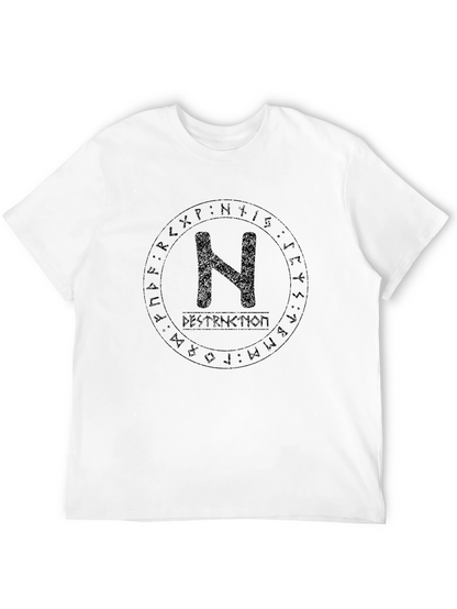 Runic Circle N T-Shirt - Destruction Graphic Tee
