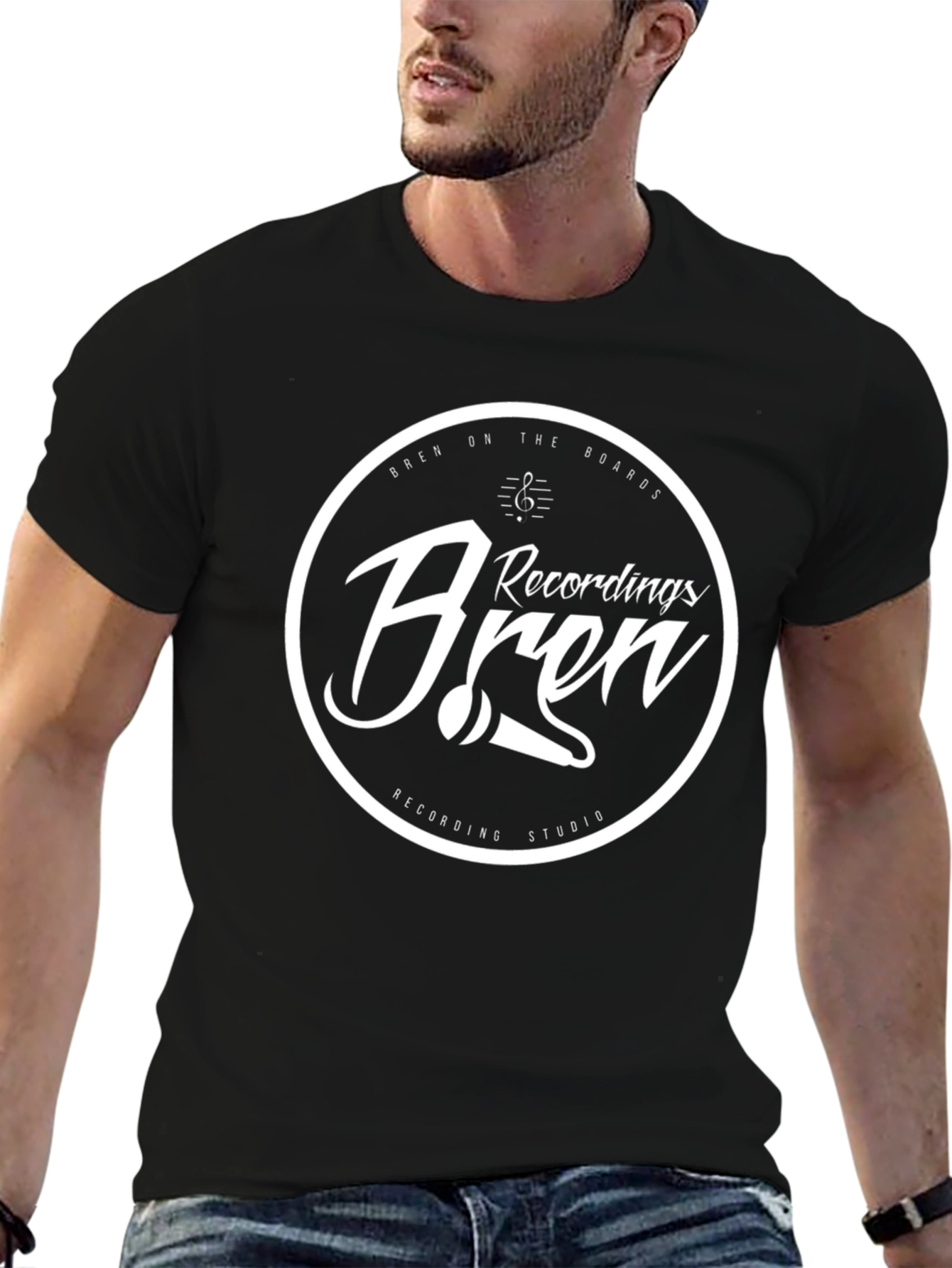 Bren Recordings Studio Black Graphic T-Shirt