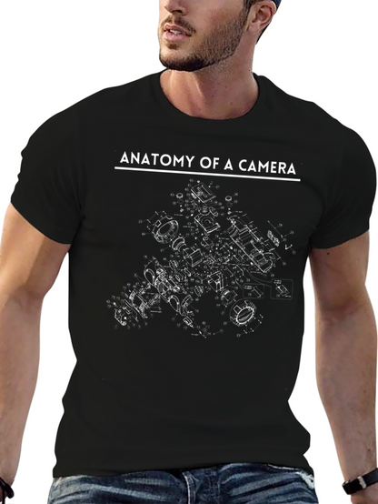 Anatomy of a Camera Black Graphic Tee