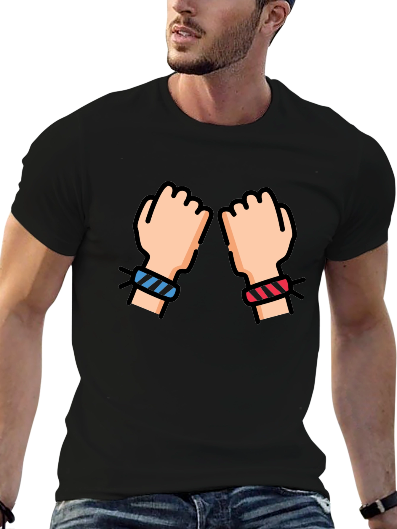 Fist Bump Black T-Shirt
