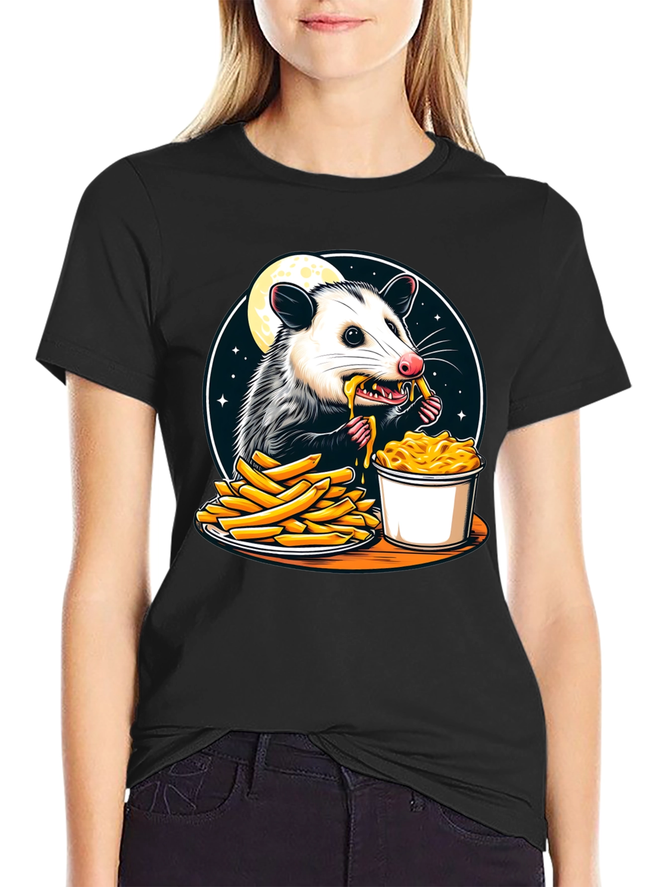 Opossum Eats Fries and Mac T-Shirt