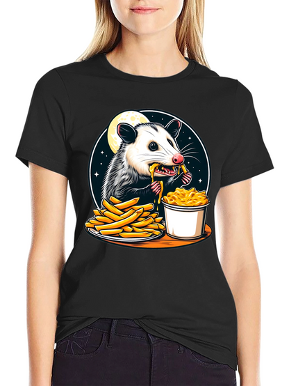 Opossum Eats Fries and Mac T-Shirt
