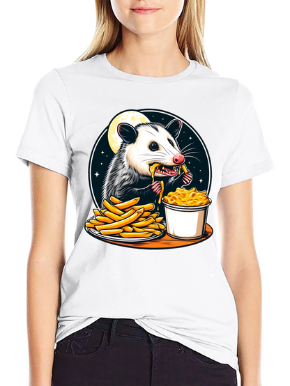 Opossum Eats Fries and Mac T-Shirt