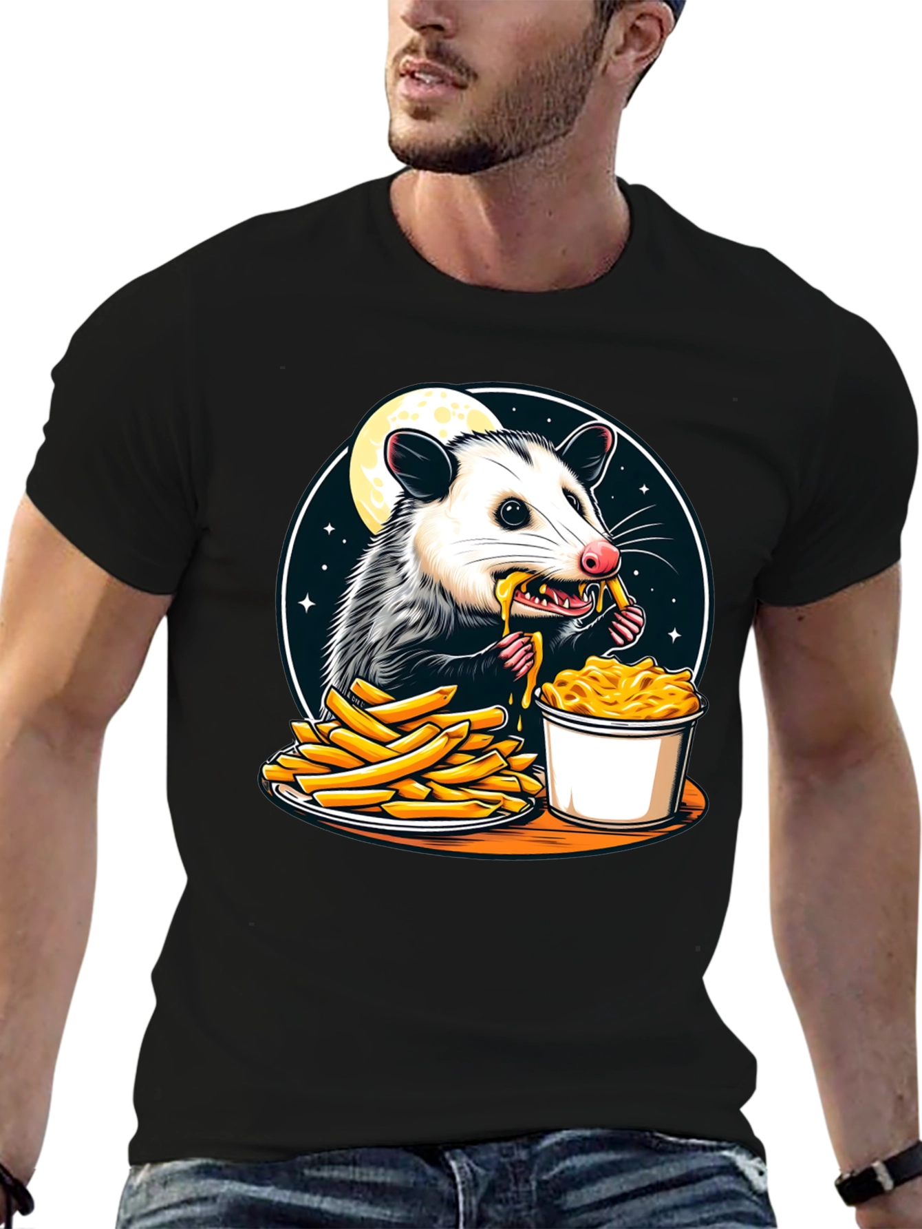 Opossum Eats Fries and Mac T-Shirt